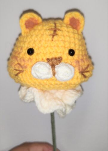 Flor ganchillo tigre 1