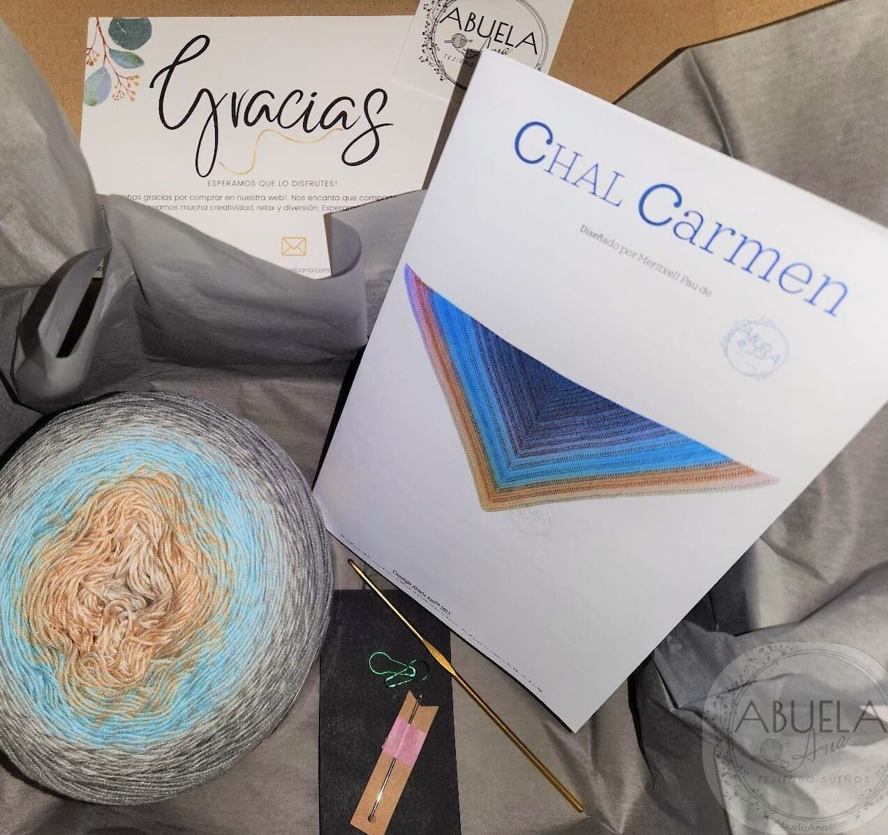 Kit ganchillo chal carmen