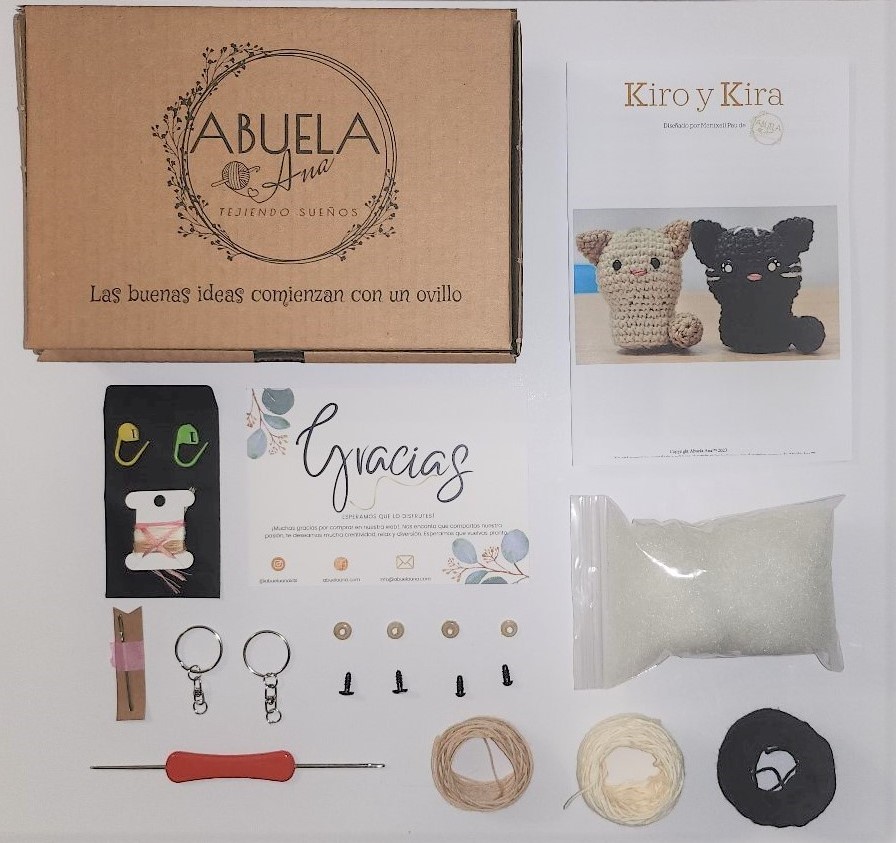 Kit ganchillo amigurumi Kiro y Kira