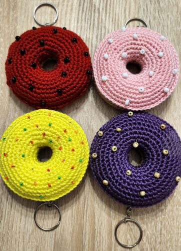 Llavero Rosquilla ganchillo
