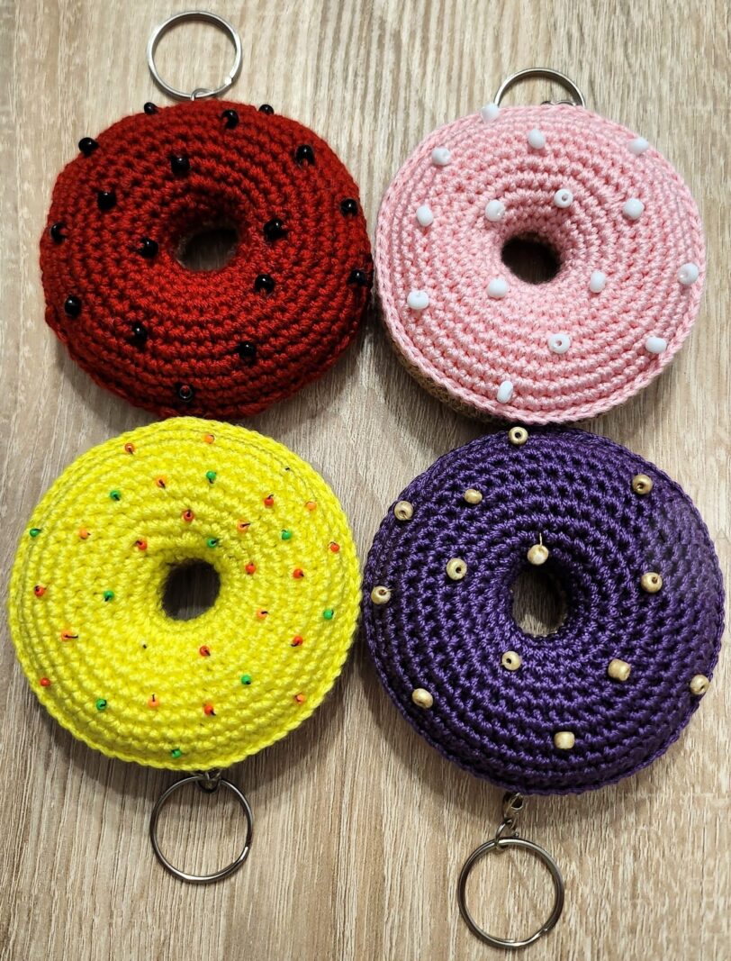 Llavero Rosquilla ganchillo