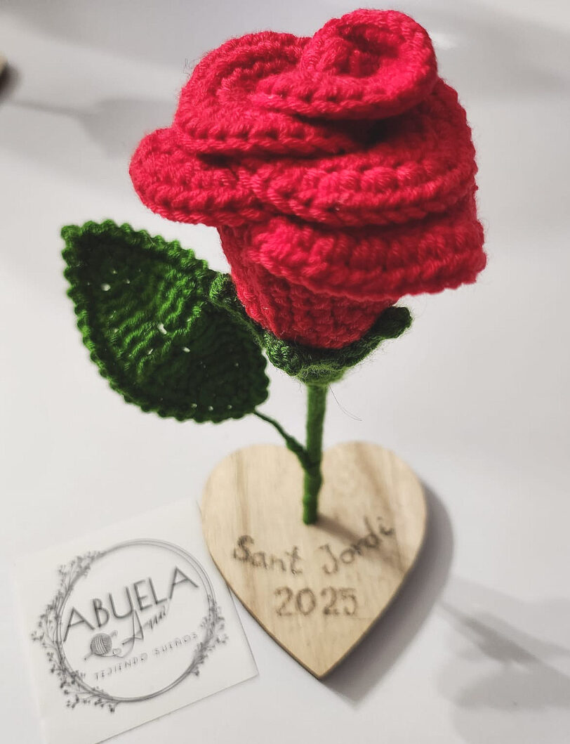 Rosa con soporte Sant Jordi - Imagen 2