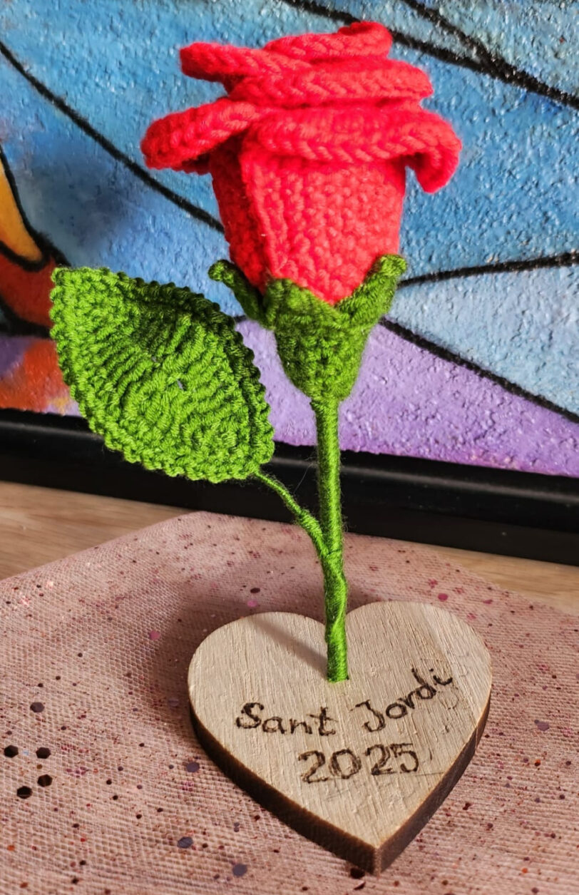Rosa con soporte Sant Jordi - Imagen 3