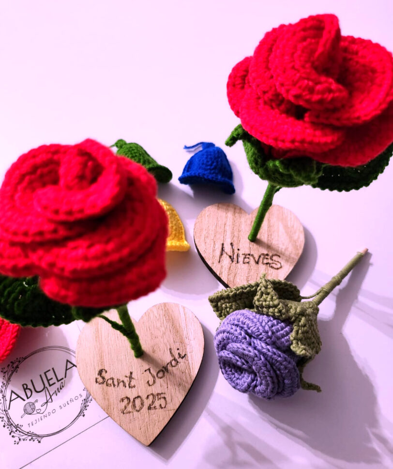 Rosa con soporte Sant Jordi - Imagen 5